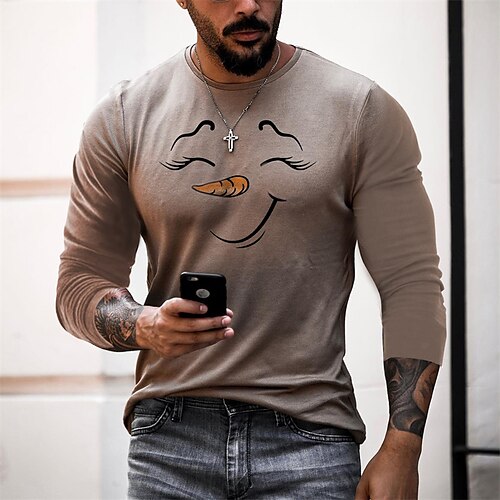 Men's T shirt Tee Cartoon Graphic Prints Crew Neck Khaki Hot Stamping Street Daily Long Sleeve Print Clothing Apparel Fashion Designer Casual Comfortable
Men's T shirt Tee Cartoon Graphic Prints Crew Neck Khaki Hot Stamping Street Daily Long Sleeve Print Clothing Apparel Fashion Designer Casual Comfortable
