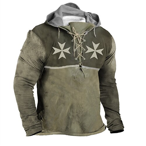 Men's Unisex Pullover Hoodie Sweatshirt Pullover Green Hooded Knights Templar Graphic Prints Cross Lace up Print Casual Daily Sports 3D Print Streetwear Designer Casual Spring & Fall Clothing Apparel
Men's Unisex Pullover Hoodie Sweatshirt Pullover Green Hooded Knights Templar Graphic Prints Cross Lace up Print Casual Daily Sports 3D Print Streetwear Designer Casual Spring & Fall Clothing Apparel