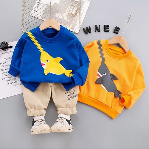 2 Pieces Toddler Boys Sweatshirt & Pants Outfit Shark Long Sleeve Cotton Set Outdoor Fashion Daily Winter Fall 3-7 Years Blue Orange
2 Pieces Toddler Boys Sweatshirt & Pants Outfit Shark Long Sleeve Cotton Set Outdoor Fashion Daily Winter Fall 3-7 Years Blue Orange