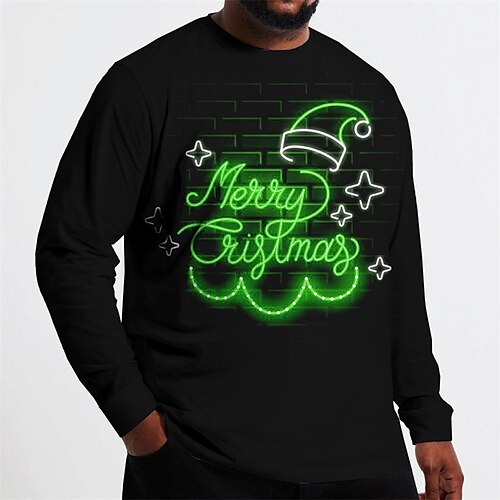 Men's Plus Size T shirt Tee Big and Tall Graphic Crew Neck Long Sleeve Spring & Fall Basic Fashion Streetwear Comfortable Christmas Casual Tops
Men's Plus Size T shirt Tee Big and Tall Graphic Crew Neck Long Sleeve Spring & Fall Basic Fashion Streetwear Comfortable Christmas Casual Tops