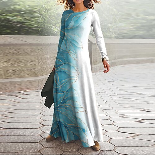 Women's Casual Dress Swing Dress Long Dress Maxi Dress Blue Long Sleeve Floral Color Gradient Pocket Print Winter Fall V Neck Vacation Casual Fall Dress 2022 S M L XL XXL 3XL / Winter Dress
Women's Casual Dress Swing Dress Long Dress Maxi Dress Blue Long Sleeve Floral Color Gradient Pocket Print Winter Fall V Neck Vacation Casual Fall Dress 2022 S M L XL XXL 3XL / Winter Dress