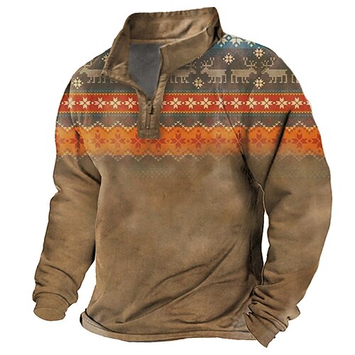 Men's Zip Up Sweatshirt Pullover Brown Half Zip Graphic Prints Reindeer Zipper Print Daily Sports 3D Print Basic Designer Casual Spring Fall Clothing Apparel Hoodies Sweatshirts Long Sleeve
Men's Zip Up Sweatshirt Pullover Brown Half Zip Graphic Prints Reindeer Zipper Print Daily Sports 3D Print Basic Designer Casual Spring Fall Clothing Apparel Hoodies Sweatshirts Long Sleeve