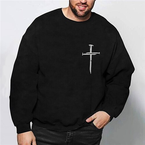 Men's Plus Size Sweatshirt Big and Tall Graphic Prints Crew Neck Long Sleeve Spring Fall Basic Designer Casual Big and Tall Daily Sports Tops
Men's Plus Size Sweatshirt Big and Tall Graphic Prints Crew Neck Long Sleeve Spring Fall Basic Designer Casual Big and Tall Daily Sports Tops
