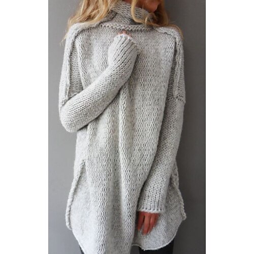 Dam Pullover tröja Hoppare Tjock Virkad Sticka Tunika Ensfärgat Polokrage Grundläggande Ledigt Hem Dagligen Vinter Höst Svart Ljusgrå S M L
Dam Pullover tröja Hoppare Tjock Virkad Sticka Tunika Ensfärgat Polokrage Grundläggande Ledigt Hem Dagligen Vinter Höst Svart Ljusgrå S M L