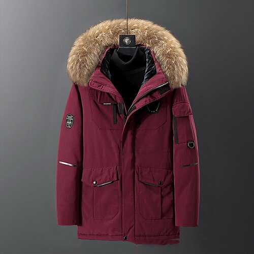 Men's Down Jacket Parka Outdoor Casual Date Casual Daily Office & Career Solid / Plain Color Outerwear Clothing Apparel Black Red White
Men's Down Jacket Parka Outdoor Casual Date Casual Daily Office & Career Solid / Plain Color Outerwear Clothing Apparel Black Red White