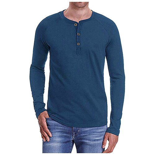 Herre Henly-skjorte T-skjorter عادي Henley Avslappet Sport Langermet Knapp ned Klær Mote Gatemote Fritid
Herre Henly-skjorte T-skjorter عادي Henley Avslappet Sport Langermet Knapp ned Klær Mote Gatemote Fritid