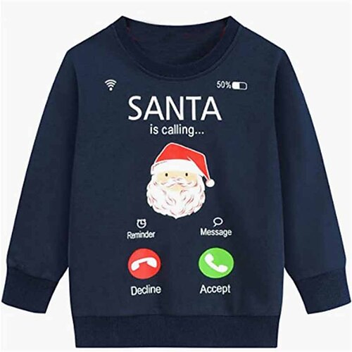Kids Boys Christmas Sweatshirt Pullover Letter Santa Claus Long Sleeve Crewneck Children Top Outdoor Sweatshirt Fashion Cute Navy Blue Winter 7-13 Years / Fall
Kids Boys Christmas Sweatshirt Pullover Letter Santa Claus Long Sleeve Crewneck Children Top Outdoor Sweatshirt Fashion Cute Navy Blue Winter 7-13 Years / Fall