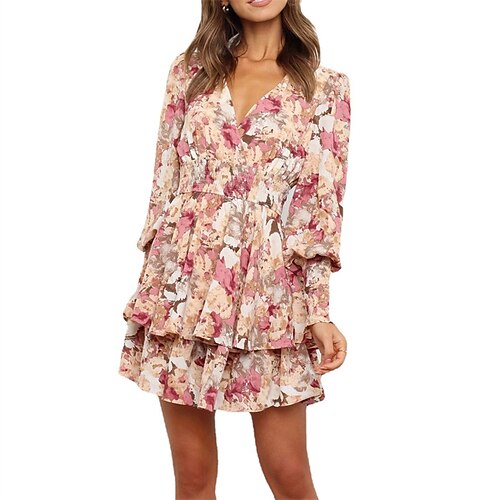 Women's Casual Dress Pink Long Sleeve Floral Ruffle Print Winter Fall V Neck Stylish Casual Fall Dress 2022 S M L XL / Winter Dress
Women's Casual Dress Pink Long Sleeve Floral Ruffle Print Winter Fall V Neck Stylish Casual Fall Dress 2022 S M L XL / Winter Dress