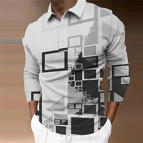 Men's Collar Polo Shirt Golf Shirt Geometry Turndown Yellow Gray 3D Print Outdoor Street Long Sleeve Button-Down Print Clothing Apparel Fashion Designer Casual Breathable
Men's Collar Polo Shirt Golf Shirt Geometry Turndown Yellow Gray 3D Print Outdoor Street Long Sleeve Button-Down Print Clothing Apparel Fashion Designer Casual Breathable