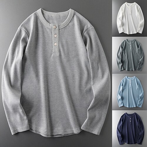 Men's Waffle Henley Shirt Henley Shirt Tee Solid Color Henley Green Blue Royal Blue Gray White Sports WorkWear Long Sleeve Button-Down Clothing Apparel Fashion Streetwear Casual
Men's Waffle Henley Shirt Henley Shirt Tee Solid Color Henley Green Blue Royal Blue Gray White Sports WorkWear Long Sleeve Button-Down Clothing Apparel Fashion Streetwear Casual