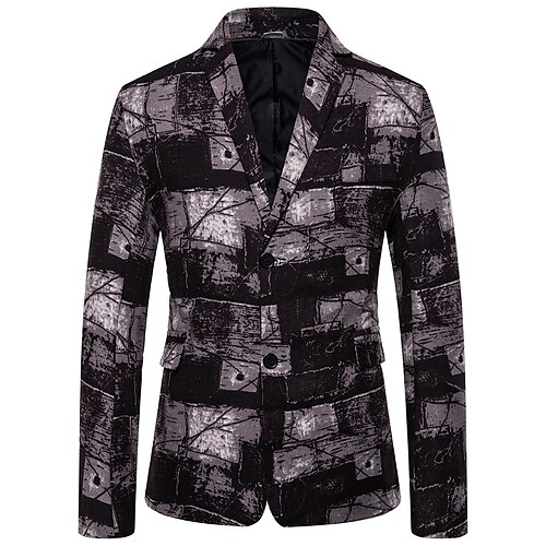 Men's Fashion Blazer Regular Standard Fit Printing Single Breasted Two-buttons Black 2022
Men's Fashion Blazer Regular Standard Fit Printing Single Breasted Two-buttons Black 2022