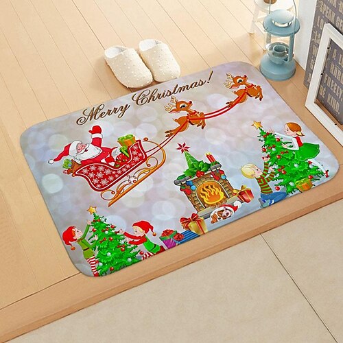 Christmas Floor Mat New Year Holiday Elk Old Man Door Mat Bedroom Bathroom Home Absorbent Non-Slip Carpet Foot Mat
Christmas Floor Mat New Year Holiday Elk Old Man Door Mat Bedroom Bathroom Home Absorbent Non-Slip Carpet Foot Mat