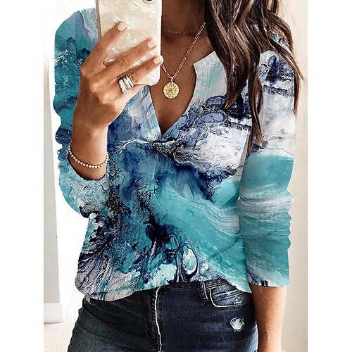 Women's Shirt Green Graphic Abstract Print Long Sleeve Casual Basic V Neck Regular S
Women's Shirt Green Graphic Abstract Print Long Sleeve Casual Basic V Neck Regular S