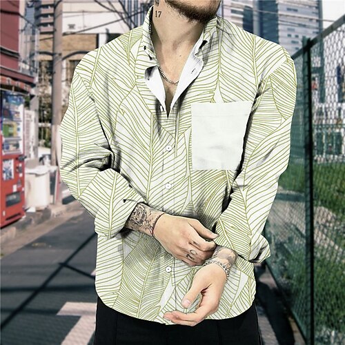 Men's Shirt Leaves Turndown Green 3D Print Outdoor Street Long Sleeve Button-Down Print Clothing Apparel Fashion Designer Casual Breathable
Men's Shirt Leaves Turndown Green 3D Print Outdoor Street Long Sleeve Button-Down Print Clothing Apparel Fashion Designer Casual Breathable