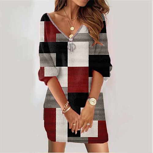 Women's Sweatshirt Dress Winter Dress Gray Long Sleeve Plaid Zipper Print Winter Fall V Neck Vacation Casual Fall Dress Loose Fit 2022 S M L XL XXL 3XL
Women's Sweatshirt Dress Winter Dress Gray Long Sleeve Plaid Zipper Print Winter Fall V Neck Vacation Casual Fall Dress Loose Fit 2022 S M L XL XXL 3XL