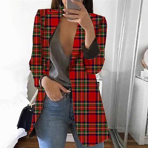 Dame Blazer Åndbart Formel Kontor Arbejde Arbejdstøj Med lommer Trykt mønster Dobbeltradet Aftæpning Elegant Formelt Moderne Kontor & Karriere Ternet Regulær Overtøj Langærmet Vinter Efterår
Dame Blazer Åndbart Formel Kontor Arbejde Arbejdstøj Med lommer Trykt mønster Dobbeltradet Aftæpning Elegant Formelt Moderne Kontor & Karriere Ternet Regulær Overtøj Langærmet Vinter Efterår