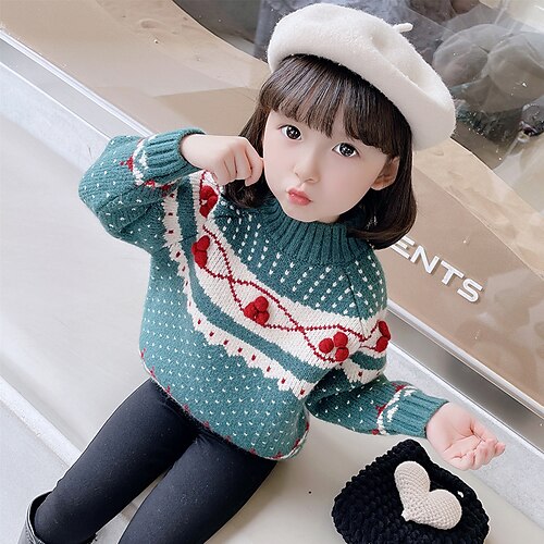 Toddler Girls' Sweater Plaid Outdoor Long Sleeve Fashion 3-7 Years Winter Green Red
Toddler Girls' Sweater Plaid Outdoor Long Sleeve Fashion 3-7 Years Winter Green Red