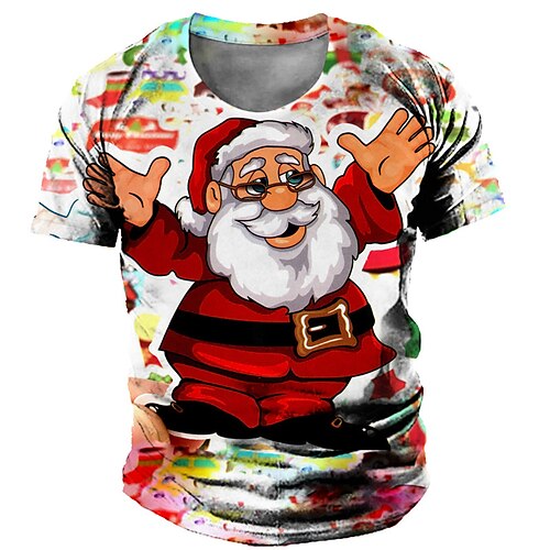 Men's T shirt Tee Santa Claus Graphic Prints Crew Neck Red 3D Print Outdoor Christmas Short Sleeve Print Clothing Apparel Vintage Sports Designer Casual
Men's T shirt Tee Santa Claus Graphic Prints Crew Neck Red 3D Print Outdoor Christmas Short Sleeve Print Clothing Apparel Vintage Sports Designer Casual