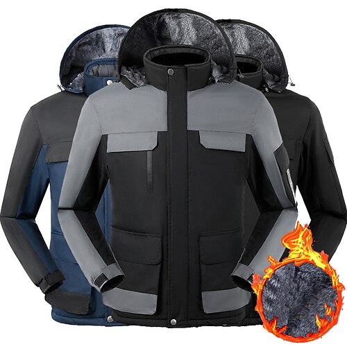 Men's Ski Jacket Waterproof Hiking Jacket Hiking Fleece Jacket Fleece Winter Outdoor Thermal Warm Waterproof Windproof Breathable Outerwear Trench Coat Top Hunting Ski / Snowboard Fishing Black Grey
Men's Ski Jacket Waterproof Hiking Jacket Hiking Fleece Jacket Fleece Winter Outdoor Thermal Warm Waterproof Windproof Breathable Outerwear Trench Coat Top Hunting Ski / Snowboard Fishing Black Grey