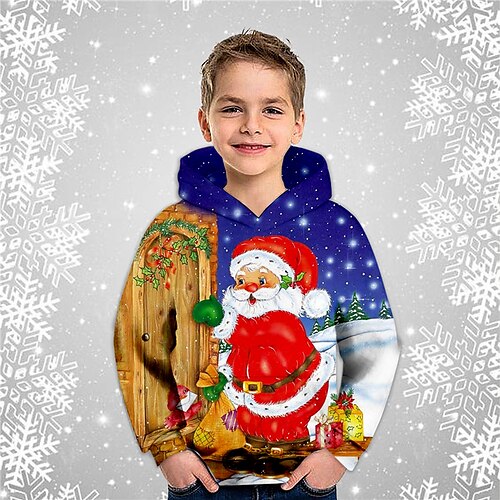 Kids Boys Christmas Hoodie Pullover Santa Claus Long Sleeve Pocket Children Top Christmas Gifts 3D Print Hoodie Cute Daily Royal Blue Winter 3-12 Years
Kids Boys Christmas Hoodie Pullover Santa Claus Long Sleeve Pocket Children Top Christmas Gifts 3D Print Hoodie Cute Daily Royal Blue Winter 3-12 Years