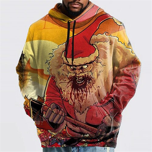 Men's Plus Size Pullover Hoodie Sweatshirt Big and Tall Santa Claus Hooded Long Sleeve Spring & Fall Basic Fashion Streetwear Comfortable Work Daily Wear Tops
Men's Plus Size Pullover Hoodie Sweatshirt Big and Tall Santa Claus Hooded Long Sleeve Spring & Fall Basic Fashion Streetwear Comfortable Work Daily Wear Tops