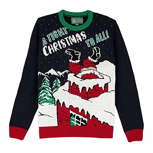 Men's Sweater Ugly Christmas Sweater Pullover Sweater Jumper Ribbed Knit Cropped Knitted Christmas Pattern Crew Neck Keep Warm Modern Contemporary Christmas Work Clothing Apparel Fall & Winter Black
Men's Sweater Ugly Christmas Sweater Pullover Sweater Jumper Ribbed Knit Cropped Knitted Christmas Pattern Crew Neck Keep Warm Modern Contemporary Christmas Work Clothing Apparel Fall & Winter Black