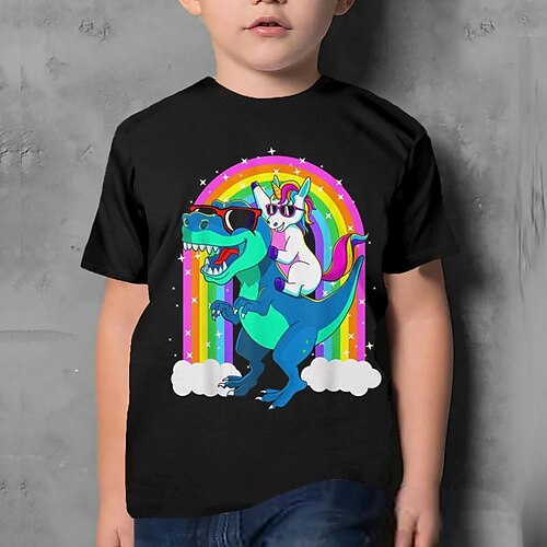 Barn Gutt T skjorte T-skjorte Dyr enhjørning Dinosaur Kortermet Crewneck Barn Topp Avslappet 3D-utskrift Kul Daglig Sommer Svart 3-12 år
Barn Gutt T skjorte T-skjorte Dyr enhjørning Dinosaur Kortermet Crewneck Barn Topp Avslappet 3D-utskrift Kul Daglig Sommer Svart 3-12 år