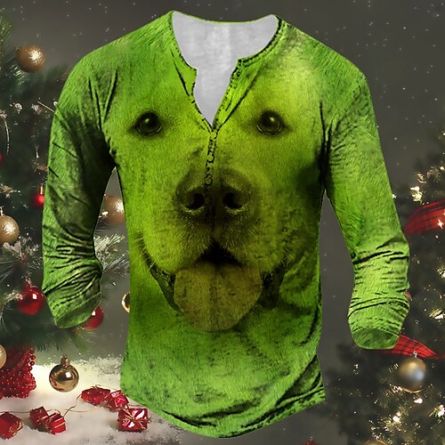 Men's Henley Shirt T shirt Tee Tee Graphic Animal Dog Henley Green 3D Print Outdoor Christmas Long Sleeve Button-Down Print Clothing Apparel Basic Designer Classic Comfortable
Men's Henley Shirt T shirt Tee Tee Graphic Animal Dog Henley Green 3D Print Outdoor Christmas Long Sleeve Button-Down Print Clothing Apparel Basic Designer Classic Comfortable