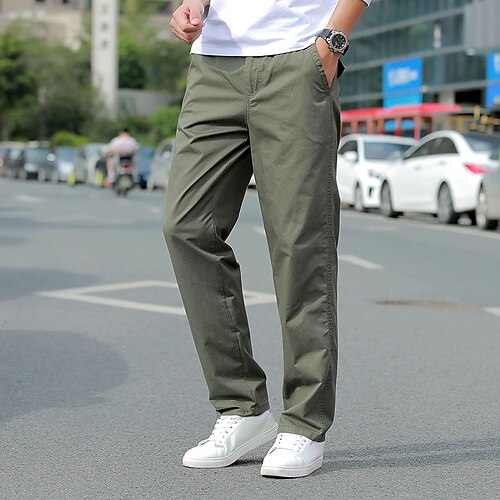 Men's Cargo Pants Trousers Pocket Elastic Waist Straight Leg Solid Color Comfort Breathable Daily Holiday Going out 100% Cotton Sports Fashion Army Green Khaki Micro-elastic
Men's Cargo Pants Trousers Pocket Elastic Waist Straight Leg Solid Color Comfort Breathable Daily Holiday Going out 100% Cotton Sports Fashion Army Green Khaki Micro-elastic