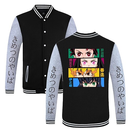 Inspired by Demon Slayer Kamado Nezuko Agatsuma Zenitsu Kamado Tanjirou Outerwear Anime Printing Coat For Men's Women's Unisex Adults' Hot Stamping Polyster
Inspired by Demon Slayer Kamado Nezuko Agatsuma Zenitsu Kamado Tanjirou Outerwear Anime Printing Coat For Men's Women's Unisex Adults' Hot Stamping Polyster