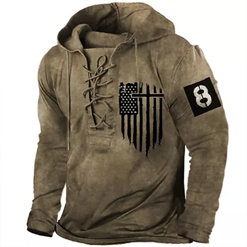 Men's Pullover Hoodie Sweatshirt Pullover Brown Hooded Graphic Prints National Flag Lace up Print Casual Daily Sports 3D Print Basic Streetwear Designer Spring Fall Clothing Apparel Hoodies
Men's Pullover Hoodie Sweatshirt Pullover Brown Hooded Graphic Prints National Flag Lace up Print Casual Daily Sports 3D Print Basic Streetwear Designer Spring Fall Clothing Apparel Hoodies