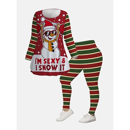 Women's Plus Size Ugly Christmas Set Graphic Print Long Sleeve V Neck Casual Festival Vacation Polyester Winter Fall Red
Women's Plus Size Ugly Christmas Set Graphic Print Long Sleeve V Neck Casual Festival Vacation Polyester Winter Fall Red