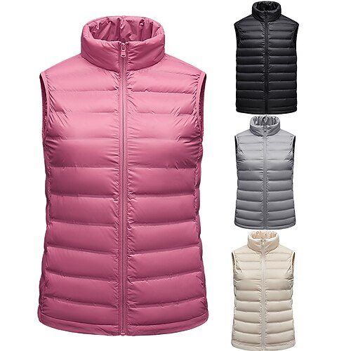 Women's Hiking Down Jacket Hiking Vest Quilted Puffer Jacket Sleeveless Outerwear Top Outdoor Thermal Warm Breathable Quick Dry Lightweight Winter Down Black Beige Rose Pink Work Hunting Ski
Women's Hiking Down Jacket Hiking Vest Quilted Puffer Jacket Sleeveless Outerwear Top Outdoor Thermal Warm Breathable Quick Dry Lightweight Winter Down Black Beige Rose Pink Work Hunting Ski