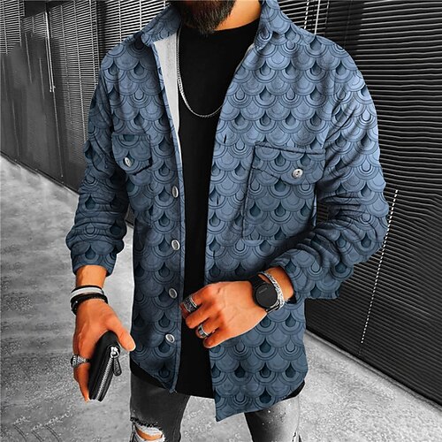 Men's Coat Warm Sports & Outdoor Single Breasted Graphic Prints Geometry 3D Printed Graphic Turndown Fashion Jacket Outerwear Long Sleeve Pocket Fall & Winter
Men's Coat Warm Sports & Outdoor Single Breasted Graphic Prints Geometry 3D Printed Graphic Turndown Fashion Jacket Outerwear Long Sleeve Pocket Fall & Winter