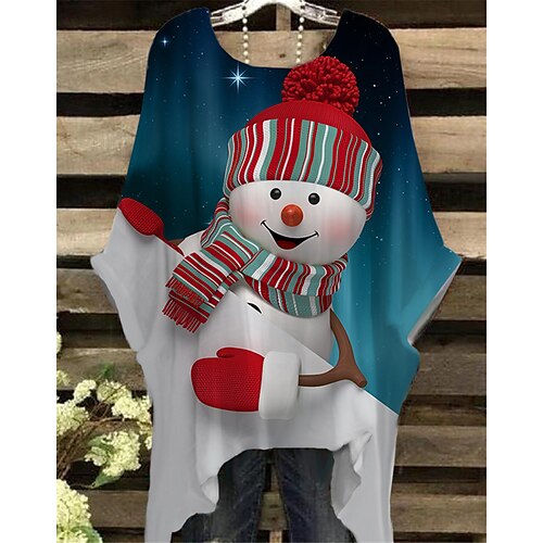 Women's Plus Size Christmas Tops T shirt Tee Snowman Christmas Tree Print Half Sleeve Crew Neck Casual Festival Daily Cotton Spandex Jersey Winter Fall Blue Royal Blue
Women's Plus Size Christmas Tops T shirt Tee Snowman Christmas Tree Print Half Sleeve Crew Neck Casual Festival Daily Cotton Spandex Jersey Winter Fall Blue Royal Blue