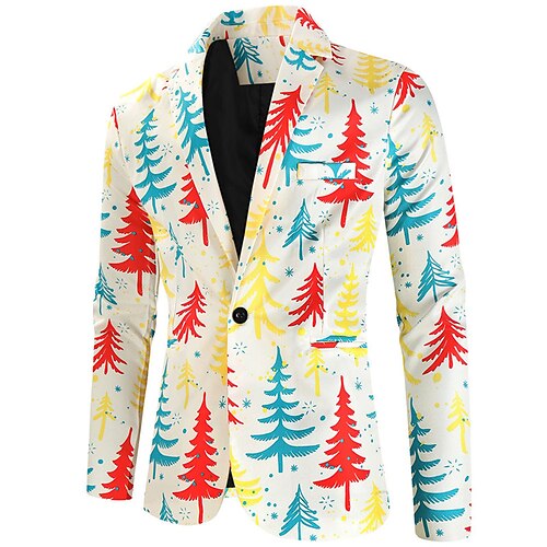 Men's Coat Breathable Christmas Single Breasted One-button Christmas Tree 3D Printed Graphic Turndown Fashion Jacket Outerwear Long Sleeve Pocket Fall & Winter
Men's Coat Breathable Christmas Single Breasted One-button Christmas Tree 3D Printed Graphic Turndown Fashion Jacket Outerwear Long Sleeve Pocket Fall & Winter