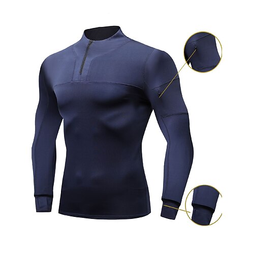 Men's Workout Shirt Running Shirt Thumbhole Half Zip Long Sleeve Top Athletic Winter Spandex Breathable Quick Dry Moisture Wicking Gym Workout Running Active Training Sportswear Activewear Solid
Men's Workout Shirt Running Shirt Thumbhole Half Zip Long Sleeve Top Athletic Winter Spandex Breathable Quick Dry Moisture Wicking Gym Workout Running Active Training Sportswear Activewear Solid