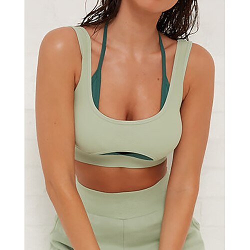 Women's Strap Sports Bra Medium Support 2 in 1 Color Block Green Rosy Pink Spandex Yoga Fitness Gym Workout Sports Bra Sport Activewear Breathable Quick Dry Comfortable Stretchy Slim
Women's Strap Sports Bra Medium Support 2 in 1 Color Block Green Rosy Pink Spandex Yoga Fitness Gym Workout Sports Bra Sport Activewear Breathable Quick Dry Comfortable Stretchy Slim