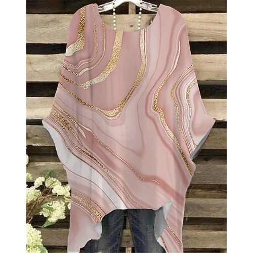 Women's Plus Size Tops T shirt Tee Color Gradient Print Half Sleeve Crew Neck Casual Daily Going out Cotton Spandex Jersey Winter Fall Green Pink
Women's Plus Size Tops T shirt Tee Color Gradient Print Half Sleeve Crew Neck Casual Daily Going out Cotton Spandex Jersey Winter Fall Green Pink