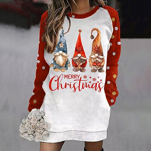 Women's Hoodie Dress Streetwear Pocket Green Black White Gnome Christmas Round Neck Long Sleeve S M L XL 2XL 3XL
Women's Hoodie Dress Streetwear Pocket Green Black White Gnome Christmas Round Neck Long Sleeve S M L XL 2XL 3XL