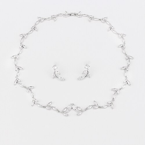 I monili nuziali 1 set Zircone cubico Rame Diamanti d'imitazione 1 collana Orecchini Per donna Semplice Elegante A foglia Parure di gioielli Per Matrimonio Anniversario Da sera
I monili nuziali 1 set Zircone cubico Rame Diamanti d'imitazione 1 collana Orecchini Per donna Semplice Elegante A foglia Parure di gioielli Per Matrimonio Anniversario Da sera