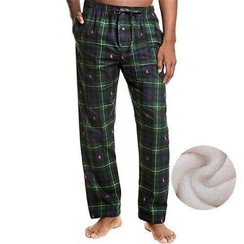 Men's Loungewear Flannel Pajama Pants Lounge Pants Grid / Plaid Warm Soft Home Bed Spa Flannel Warm Pocket Elastic Waist Winter Green Red
Men's Loungewear Flannel Pajama Pants Lounge Pants Grid / Plaid Warm Soft Home Bed Spa Flannel Warm Pocket Elastic Waist Winter Green Red