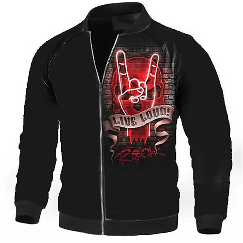 Men's Coat Warm Sports & Outdoor Zipper Graphic Prints Gesture 3D Printed Graphic Standing Collar Fashion Jacket Outerwear Long Sleeve Zipper Fall & Winter
Men's Coat Warm Sports & Outdoor Zipper Graphic Prints Gesture 3D Printed Graphic Standing Collar Fashion Jacket Outerwear Long Sleeve Zipper Fall & Winter