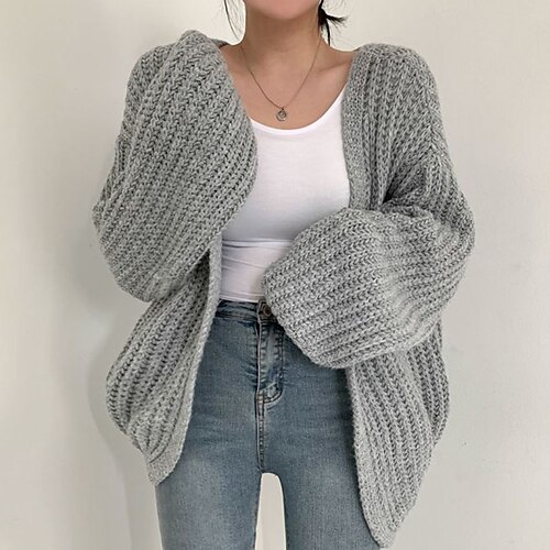 Women's Cardigan Sweater Jumper Chunky Knit Hollow Out Solid Color Open Front Casual Daily Winter Fall Black Khaki One-Size
Women's Cardigan Sweater Jumper Chunky Knit Hollow Out Solid Color Open Front Casual Daily Winter Fall Black Khaki One-Size