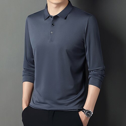 Men's Golf Shirt Solid Colored Turndown Black Royal Blue Red Light Blue Gray Work Casual Long Sleeve Button-Down Clothing Apparel Business Work Comfortable
Men's Golf Shirt Solid Colored Turndown Black Royal Blue Red Light Blue Gray Work Casual Long Sleeve Button-Down Clothing Apparel Business Work Comfortable