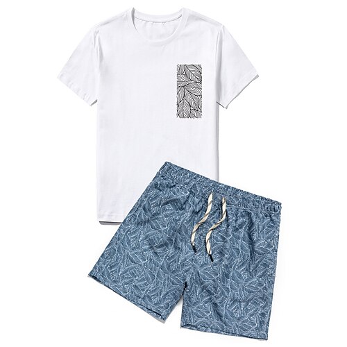 Men's T-shirt Suits Tracksuit Tennis Shirt Shorts and T Shirt Set Graphic Tee Leaves Crew Neck Black White Outdoor Street Short Sleeve 2 Piece Print Clothing Apparel Basic Sports Designer Casual
Men's T-shirt Suits Tracksuit Tennis Shirt Shorts and T Shirt Set Graphic Tee Leaves Crew Neck Black White Outdoor Street Short Sleeve 2 Piece Print Clothing Apparel Basic Sports Designer Casual