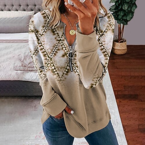 Women's Sweatshirt Pullover Active Streetwear Zipper Green Blue Purple Graphic Street V Neck Long Sleeve S M L XL 2XL 3XL
Women's Sweatshirt Pullover Active Streetwear Zipper Green Blue Purple Graphic Street V Neck Long Sleeve S M L XL 2XL 3XL