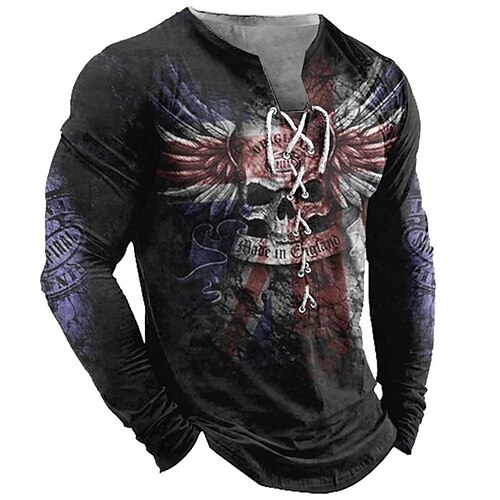 Herre T-shirt T-Shirts Grafisk Dødningehoveder Krave Grøn Blå Rød Grå 3D-udskrivning udendørs Gade Langærmet Blondér Trykt mønster Tøj Basale Designer Afslappet Klassisk
Herre T-shirt T-Shirts Grafisk Dødningehoveder Krave Grøn Blå Rød Grå 3D-udskrivning udendørs Gade Langærmet Blondér Trykt mønster Tøj Basale Designer Afslappet Klassisk