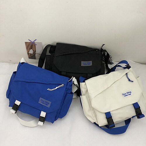 Per donna Borsa a tracolla Tela Giornaliero Per uscire Cerniera Liscio Nero Bianco Blu
Per donna Borsa a tracolla Tela Giornaliero Per uscire Cerniera Liscio Nero Bianco Blu