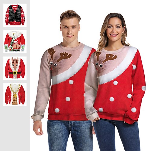 Inspired by Christmas Reindeer Sweatshirt Anime Graphic Top For Men's Women's Unisex Adults' 3D Print 100% Polyester
Inspired by Christmas Reindeer Sweatshirt Anime Graphic Top For Men's Women's Unisex Adults' 3D Print 100% Polyester